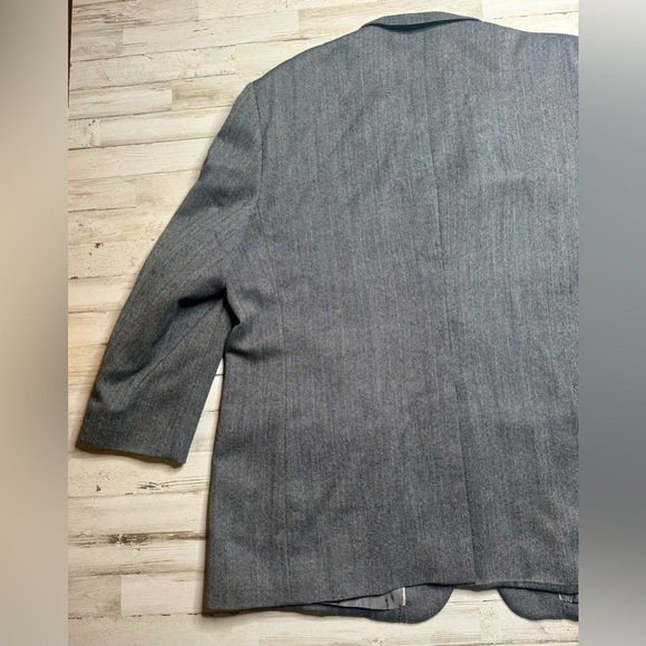 Joseph & Feiss Gold 54L Gray 100% Lambswool Blazer Jacket Sport Coat - Picture 8 of 11